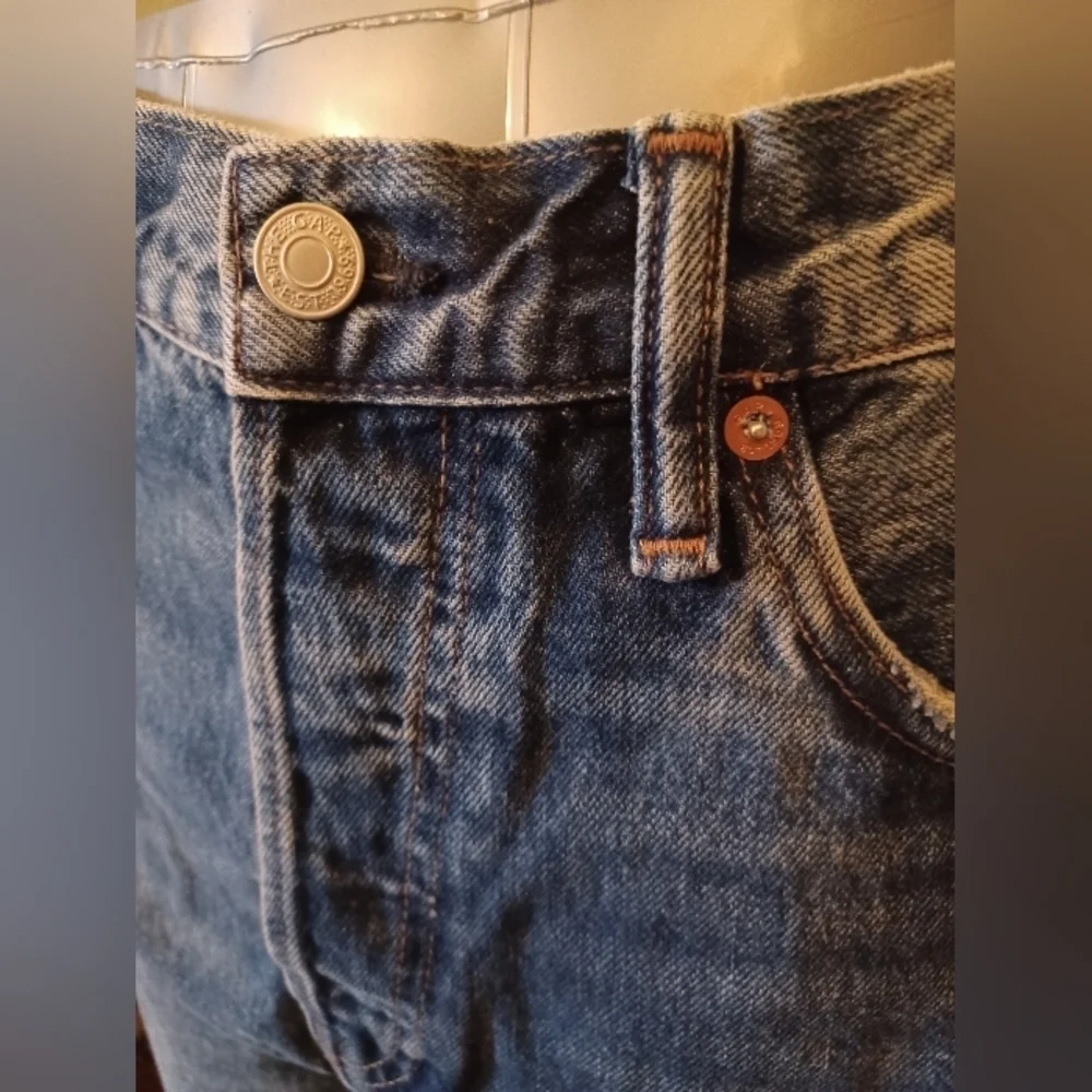 Gap 90s Button Fly Original Straight Leg Blue Denim Jeans